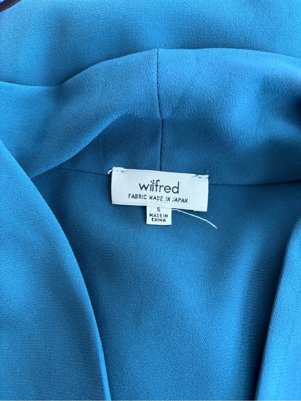 💎 Aritzia Wilfred Teal Draped Sleeveless Blouse Size S - Picture 7 of 8